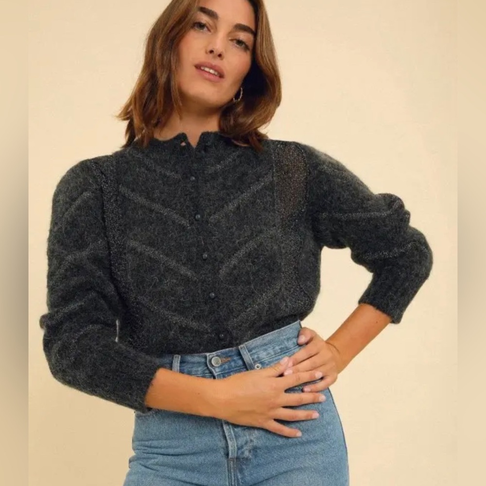 NWT Rouje Tina Mohair blend Cardigan in size 34
